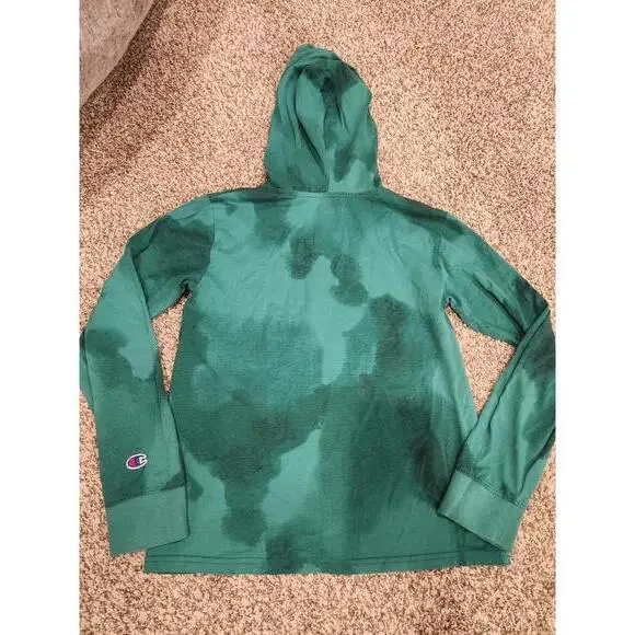 Champion Authentic Athleticwear Green Tie-Dye Hoodie Size Large - Picture 3 of 3